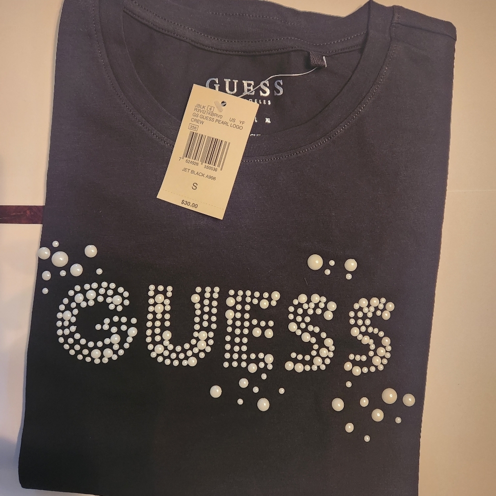 GS GUESS PEARL LOGO CREW